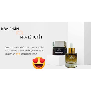 BỘ dưỡng trắng cao cấp kem phấn + serum pha lê tuyết