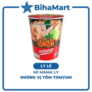 [LY LẺ] - MAMA - Mì Mama ly hương vị Tôm Tomyum (60g/ly) - Mì Tôm Tomyum ly, Mì ly Thái Lam Tôm Tomyum