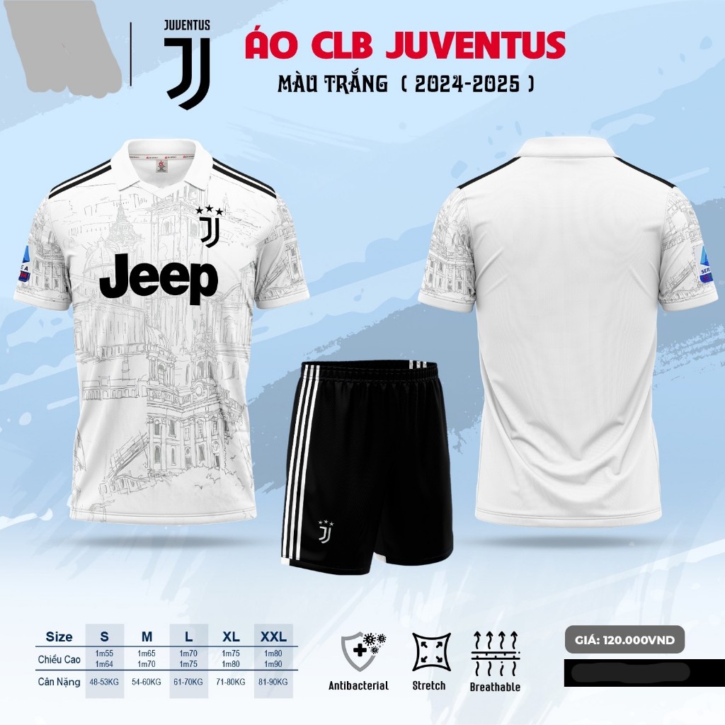 Bộ đồ đá banh CLB  Juventust Mẫu 4