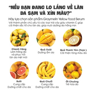 [AUTH 100%] Tinh Chất Dưỡng Trắng Da - Graymelin Yellow Food Serum 50ml