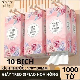 thùng 10 gói giấy rút sipiao. hàng loại 1 dai. dày. mịn