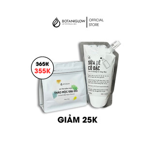Bột tắm thảo mộc đậu đỏ 250gr & sữa dê cô đặc 500gr botaniglow