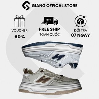 Giày Thể Thao Nam GIANG OFFICIAL STORE QC21,Giày Chữ N Microfiber Phong Cách Hàn Quốc Mẫu Mới