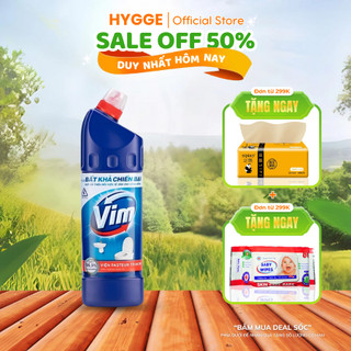 Nước tẩy bồn cầu vim - chai diệt khuẩn, khử mùi rửa nhà vệ sinh toilet 880ml