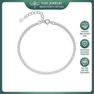 Lắc tay bạc nữ TLEE full dải đá lấp lánh TLEE JEWELRY LT0122