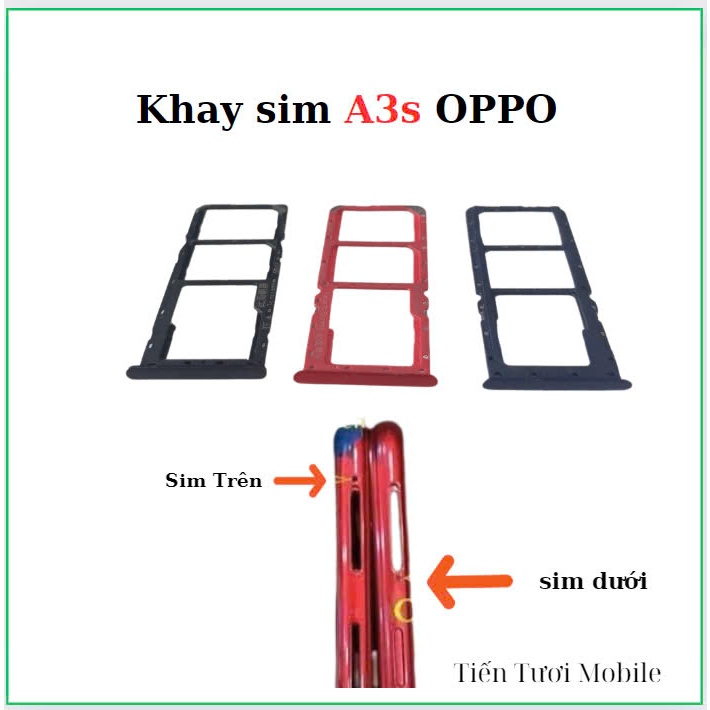 Khay sim oppo A3s,thay thế