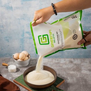 Bột Gelatin Greenifi 250 bloom - nguyên liệu làm bánh, kẹo kẻo, pana cotta, chè khúc bạch