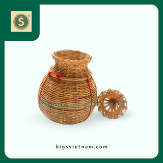 Giỏ tre đựng cua, tôm, cá – giỏ đựng, decor trang trí