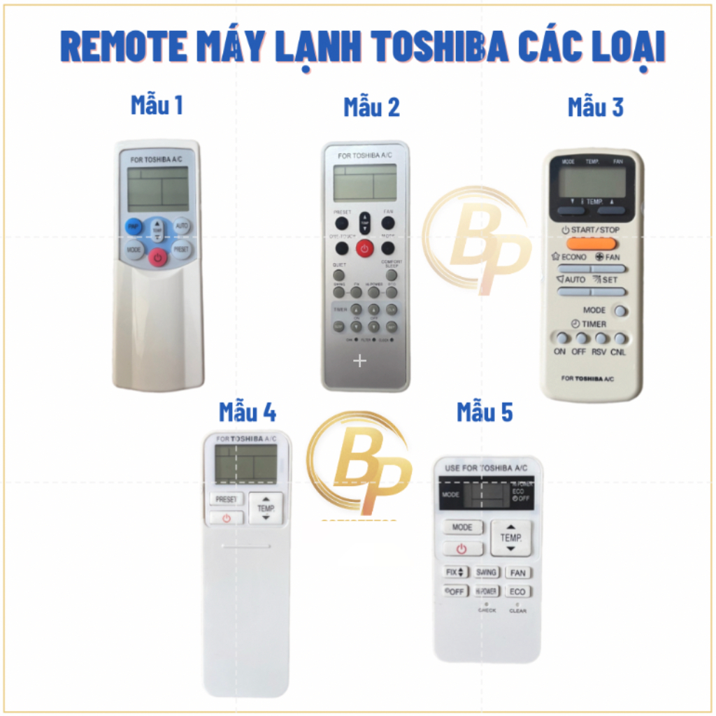 Remote điều khiển dành cho điều hoà Toshiba - Remote máy lạnh Toshiba các loại