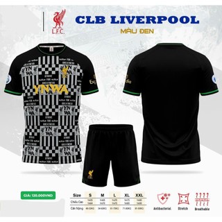 Bộ đồ đá banh clb livepool đen cam 2024