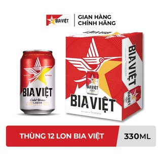 Hỏa tốc hcm - thùng 12 lon bia việt 330ml/lon