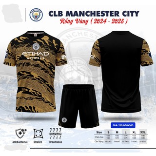 Bộ Đồ Đá Banh CLB MC Man city  đen 2024