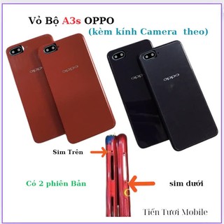 Vỏ Bộ oppo A3s,kèm kính camera