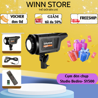 Cụm đèn chụp Studio Bediro - SY-500 hỗ trợ ánh sáng điều khiển từ xa thay đổi màu sáng