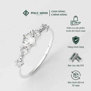   TẶNG HỘP ĐỰNG  Nhẫn bạc nữ Snow Princess Phúc Minh Jewelry nạm đá lấp lánh sang trọng PMJ0261 