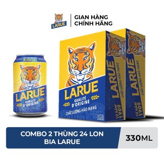 HỎA TỐC HCM - Combo 2 Thùng 24 lon bia Larue 330ml/lon