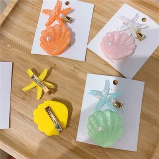 Set 2 Kẹp Tóc Vỏ Sò Sao Biển
