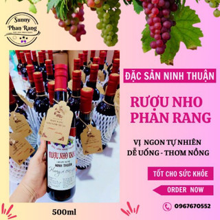 Vang nho lên men tự nhiên ủ lâu năm, Đặc sản rươu nho Phan Rang Ninh Thuận 750ml