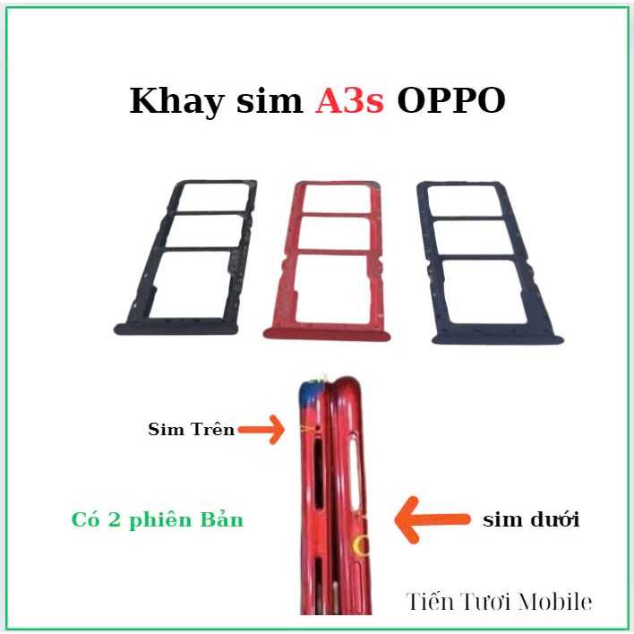 Khay sim oppo A3s,thay thế