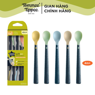 Thìa Ăn Dặm Tommee Tippee Softee, Cho Bé Từ 4 Tháng - Set 5 Thìa, Tách Lẻ (Giao Màu Ngẫu Nhiên)