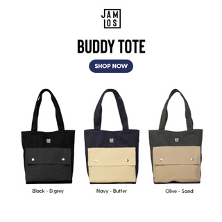 Jamlos Buddy Tote - Túi tote thời trang vải canvas nhiều ngăn đi học đi làm đi chơi vừa A4