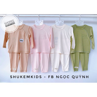 Hrnee Bộ dài sợi tre hrnee thu đông pastel cho bé