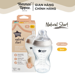 Bình sữa ty siêu mềm tự nhiên tommee tippee natural start pp 340ml, núm ty của bình 3-6 tháng