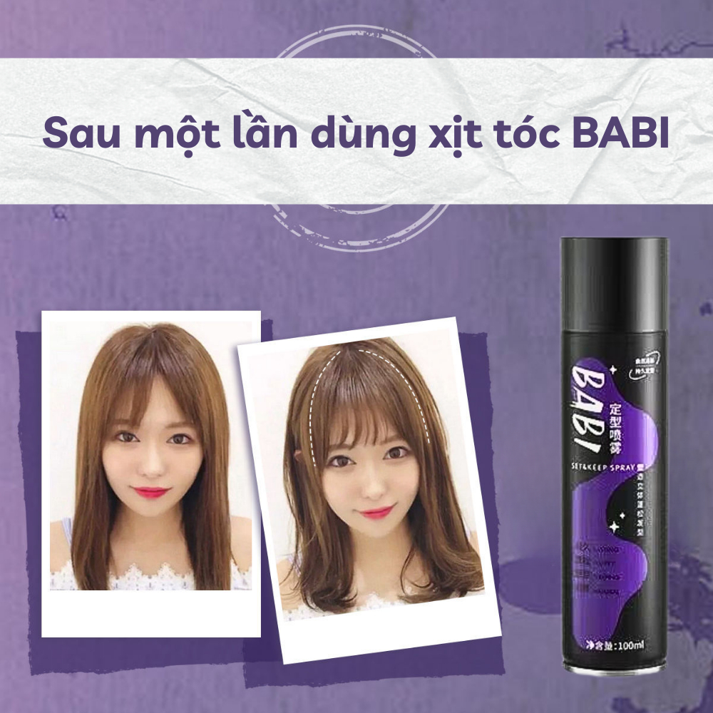 Gôm Xịt Tạo Phồng Giữ Nếp Tóc BABI 3WB Cao Cấp, Xịt Phồng Tóc Tạo Kiểu Giữ Nếp Không Bết Dính - HTst