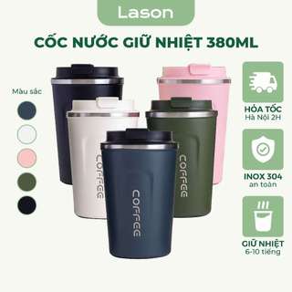 [Hỏa tốc] Cốc giữ nhiệt Coffee 01 Lason, ly inox 304 chống tràn, giữ nhiệt 6 - 8 tiếng COC00520