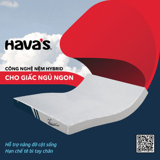 Havas | Nệm foam SummerCool | Kết hợp Công nghệ thông hơi lỗ kép thoáng khí và Vải Ice Cooling siêu mát lạnh