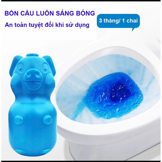 Chai thả bồn cầu hình heo 150g.