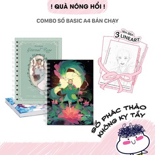 [COMBO SỔ A4] Sổ Vẽ Không Kị Tẩy - Sổ Phác Thảo - Sketchbook Không Kèm Tài Liệu Vẽ - Ong Mặt Bự