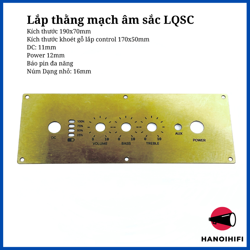 Tấm control cho mạch LQSC NE5532 phong cách Mai Cồ do hanoihifi thiết kế