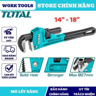 Đồ nghề total mỏ lết răng size 14 inch tht171146 /18 inch tht171186 /