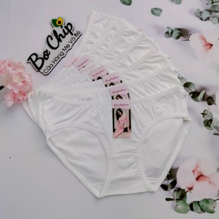 [Combo 5 - 10] Quần lót màu trắng 50 - 63 ký cho học sinh hoặc mặc áo dài - Chất liệu cotton thấm hút mồ hôi - Bơ Chip