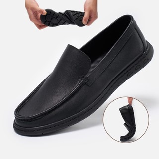  Giày Lười Nam Da Bò Nguyên Miếng Không Nhăn Siêu Êm Tâm Anh GNTA13-3636-D 