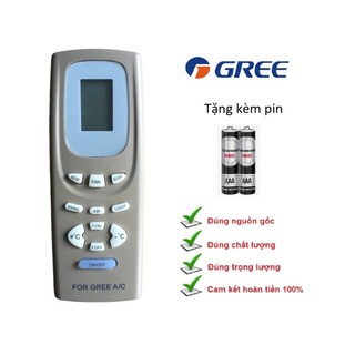Remote Điều Khiển điều hòa Gree màu nâu mặt xanh,remote điều khiển điều hòa Gree nâu
