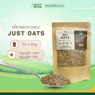 Yến mạch Chile Just Oats nguyên cám nguyên hạt | Túi 64g