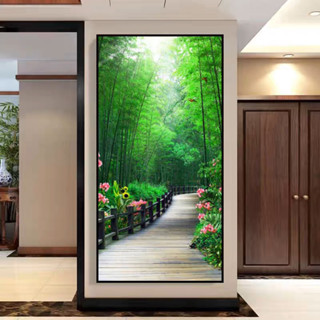  Tranh 3D dán tường  60cm x 1.2m  dán tường,dán cửa sẵn keo dán 