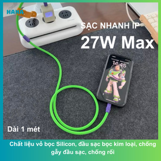 Dây cáp sạc nhanh type c to l 27w/ type c - type c pd 100w max/ usb - type c/ usb - l ightning 12w - bh 6 tháng