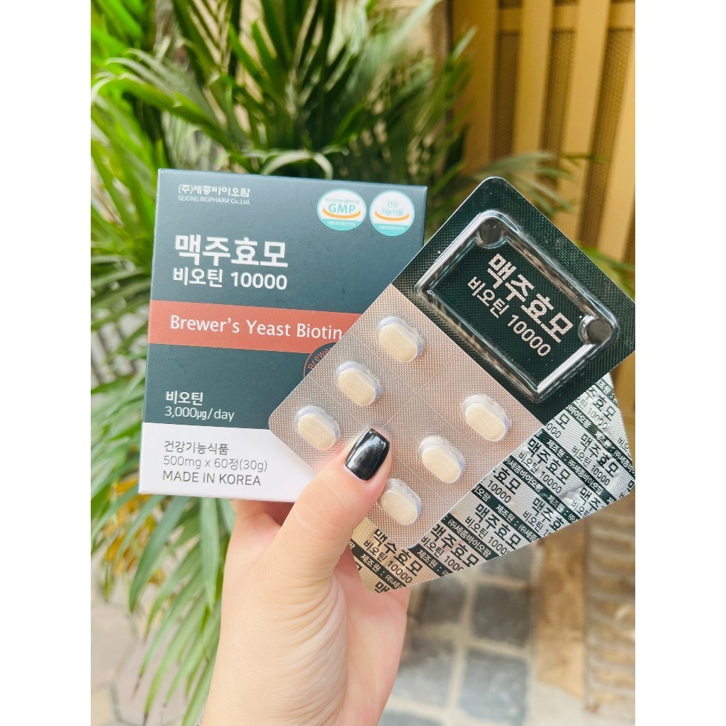Viên uống mọc tóc Biotin men bia khô Hàn Quốc– Hộp 60 viên