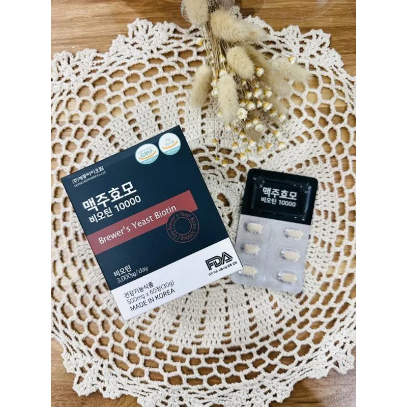 Viên uống mọc tóc Biotin men bia khô Hàn Quốc– Hộp 60 viên