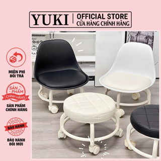 Ghế tựa xoay khung PP - ghế tròn xoay có bánh xe đa năng sang trọng êm ái chống nước - Ghế ngồi tựa lưng xoay 360 độ