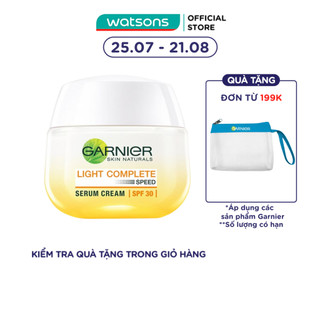 Kem Dưỡng Ban Ngày Garnier Light Complete Speed Whitening Serum Cream SPF30 PA+++ 50ml