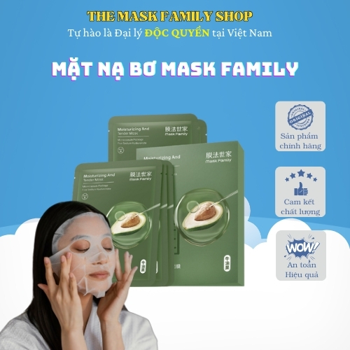 Mặt nạ bơ Avocado Mask Family trẻ hóa làn da siêu cấp