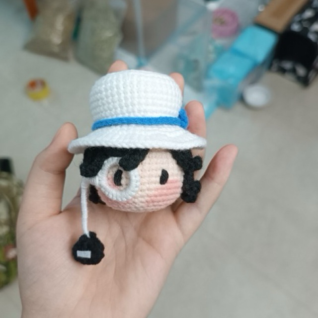Mochi Kaito Kid handmade bằng len/ Kaito Kid móc len