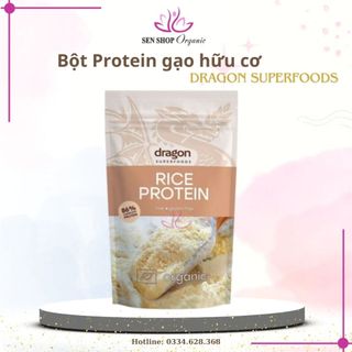Bột protein từ gạo hữu cơ - Organic Rice Protein - Dragon Superfoods - 200gr
