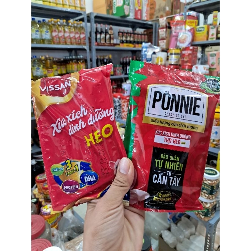 Xúc xích heo ăn liền 5 cây date mới