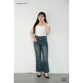 Quần loe Jeans BIGSIZE (55kg đến 95kg) – 24YQ41 - [BU Bigsize Young]