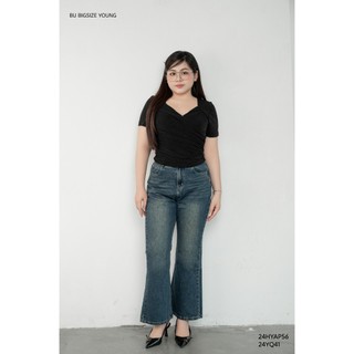 Quần loe Jeans BIGSIZE (55kg đến 95kg) – 24YQ41 - [BU Bigsize Young]